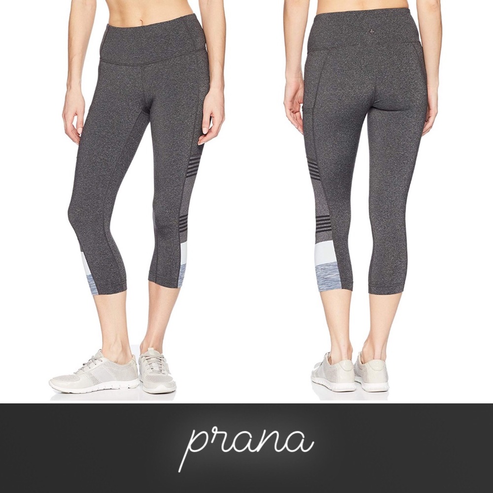 donated Prana Borra Pocket Crop Yoga Leggings Gray • XS
